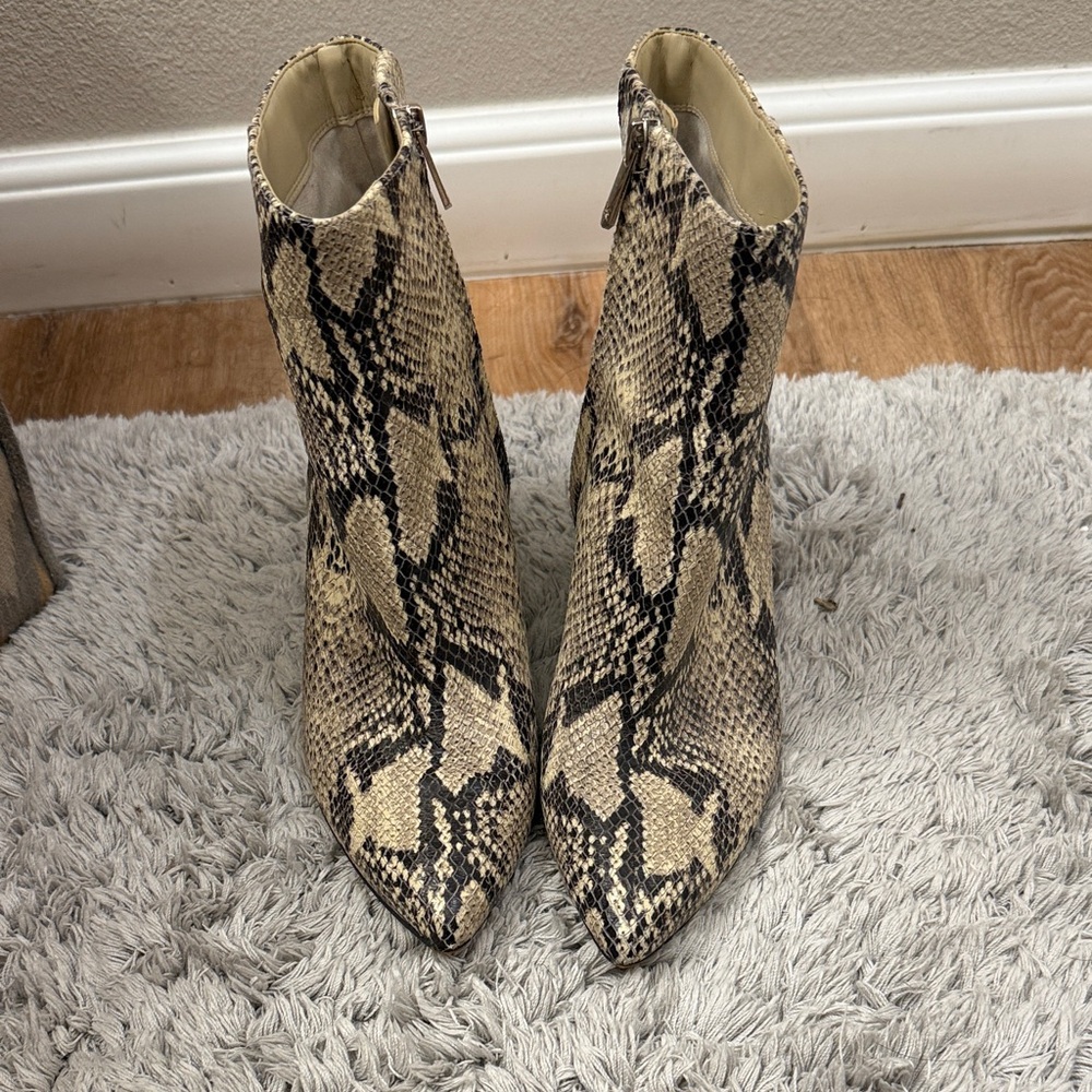 Sam Edelman Snake Print Ankle Booties